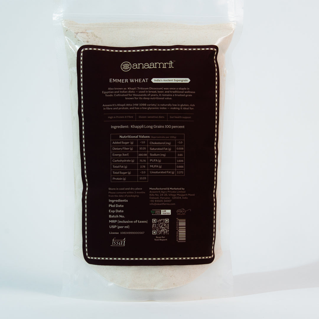 Khapli (Emmer) Wheat Atta